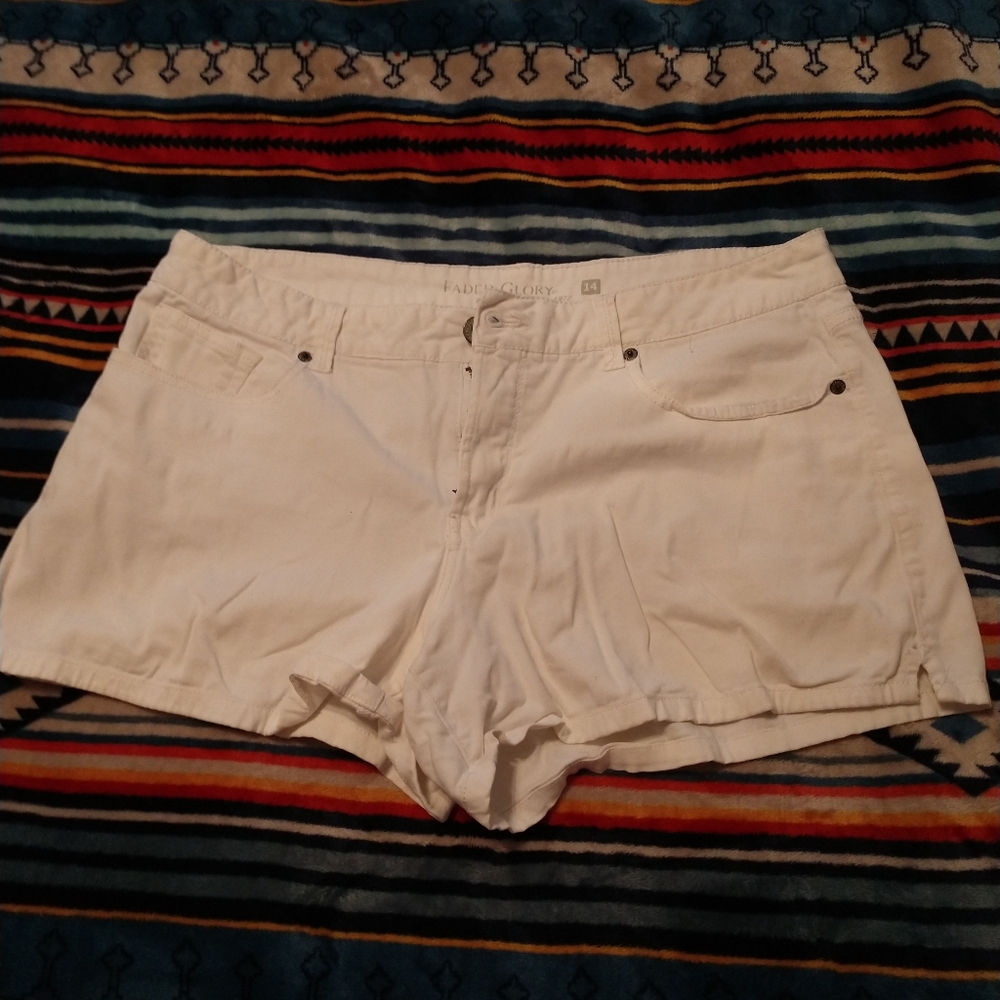 White Jean shorts